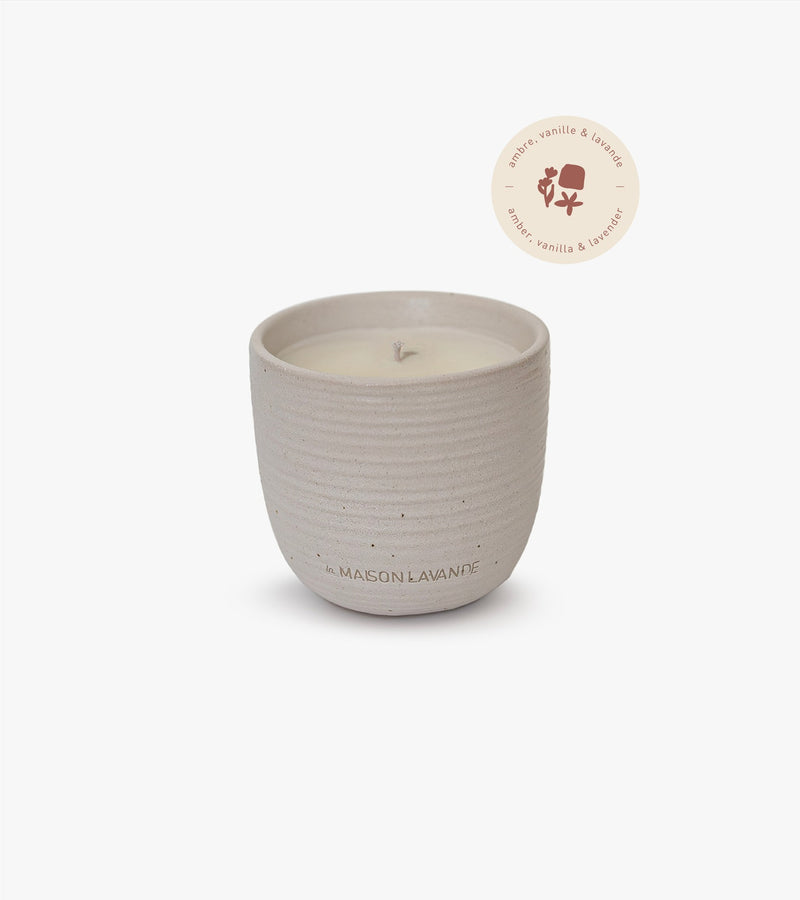 Bougie cire de soya - Ambre vanille et Lavande