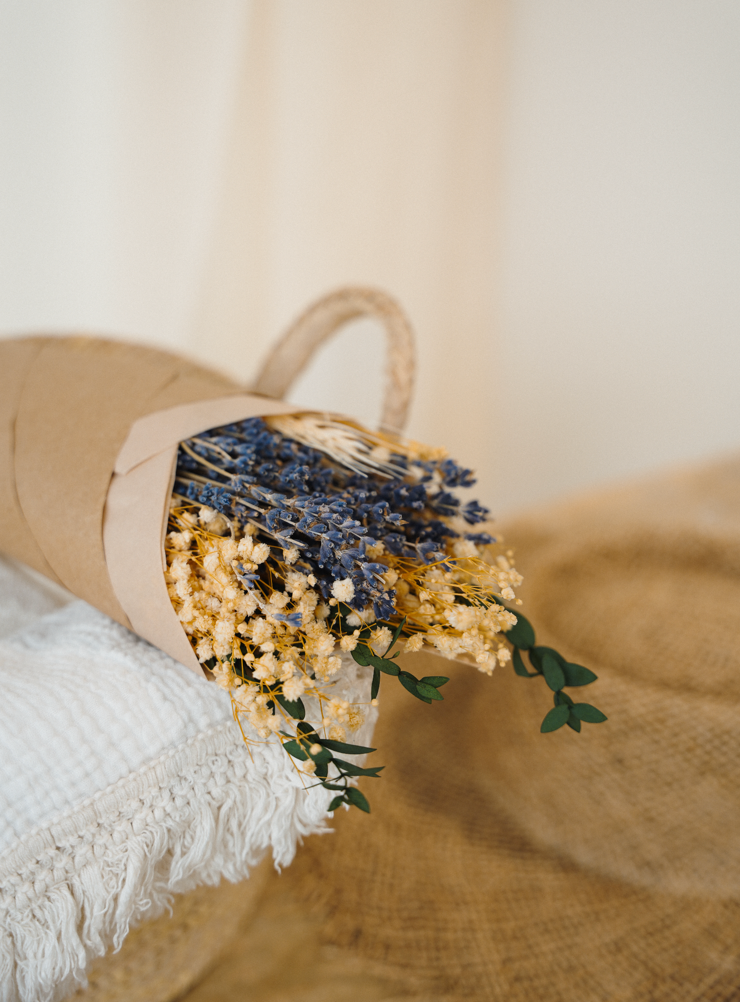 Dried flowers bouquet - Cream