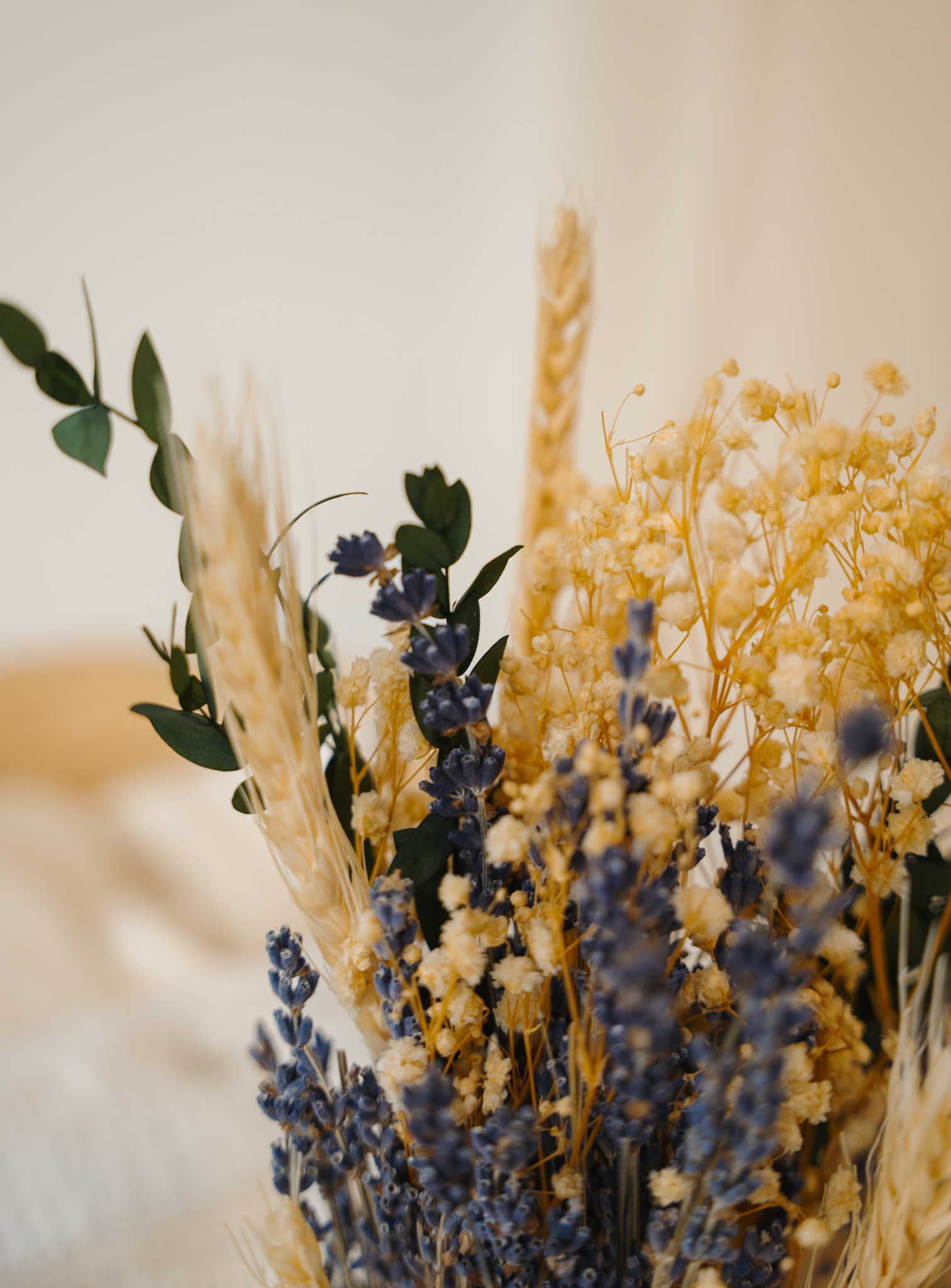 Dried flowers bouquet - Cream