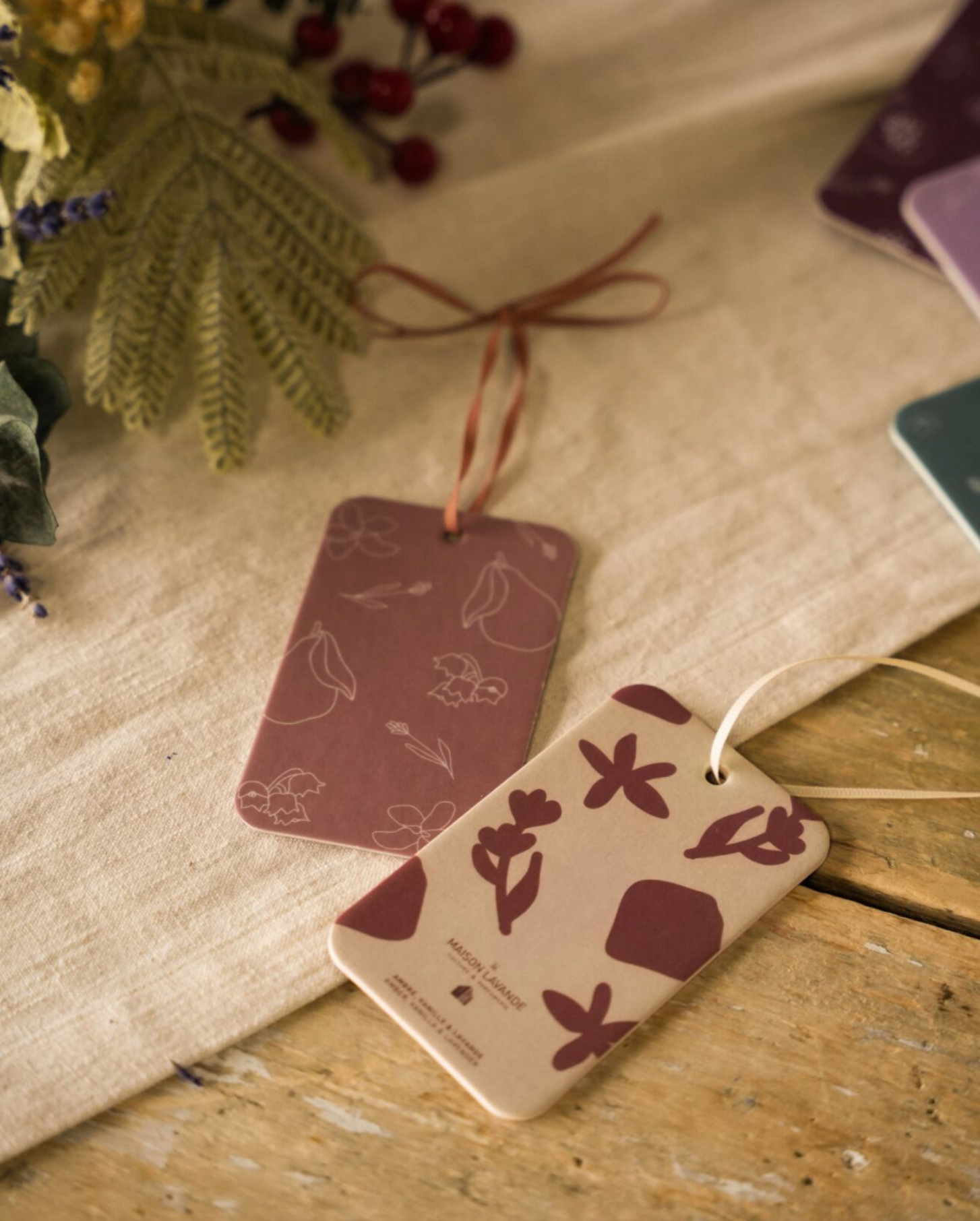 Carton parfumé - Ambre, vanille & lavande