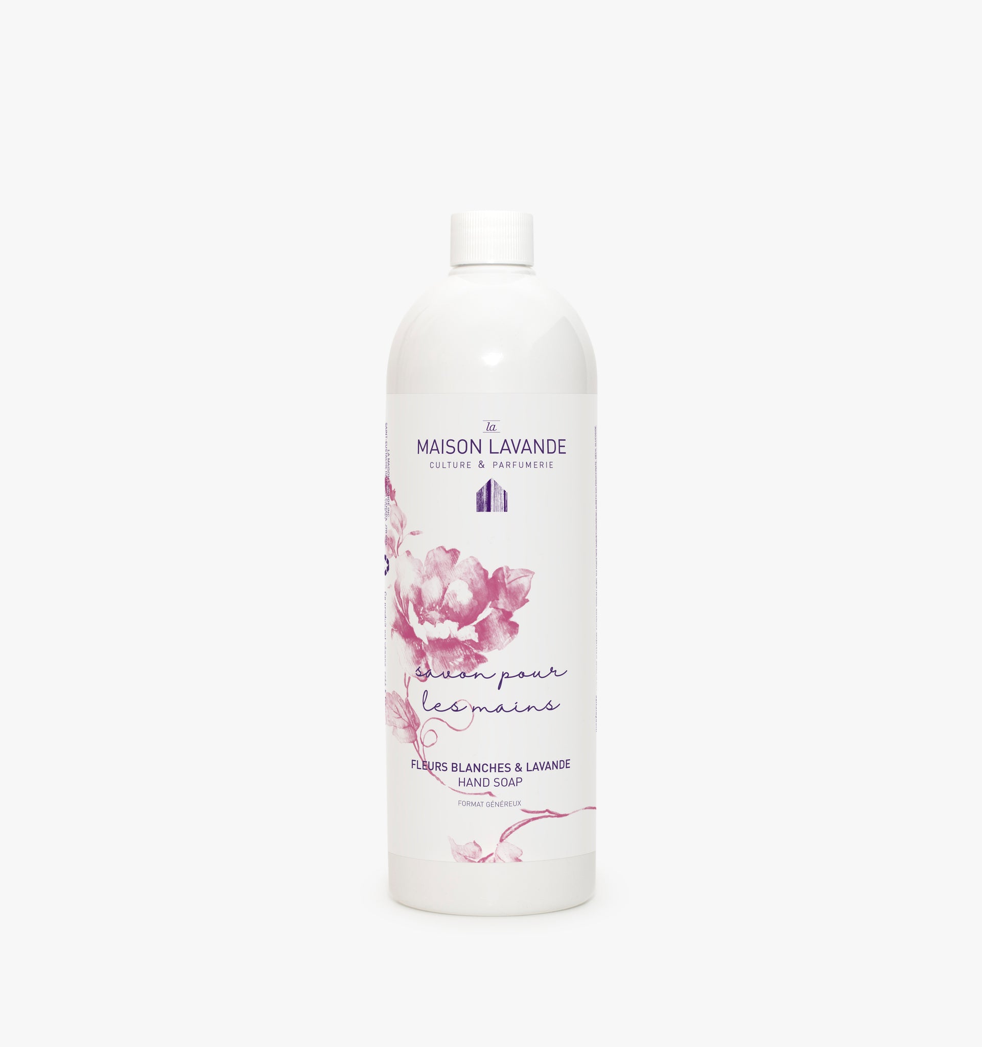 Savon pour les mains - Fleurs blanches & lavande