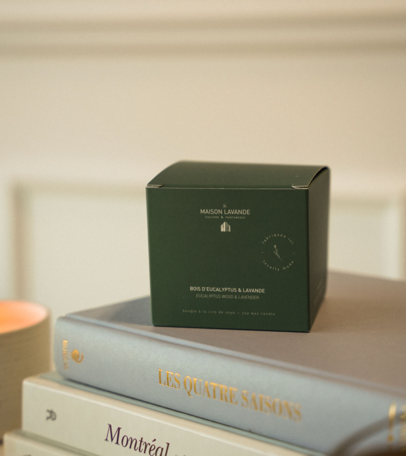 Bougie cire de soya - Bois d'Eucalyptus et Lavande