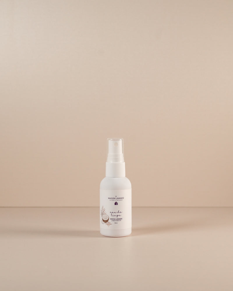 Eau de linge 50 mL fragrance de Coco et lavande par La Maison Lavande